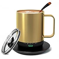 vsitoo S3pro Temperature Control Smart Mug 2 with Lid, Self Heating Coffee Mug 14 oz, 90 Min Battery Life - APP & Manual Controlled Heated Coffee Mug - Improved Design - Gifts for Coffee Lovers