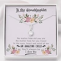 to My Grand Daughter - an Amazing Child You'll Always Be | Beautiful 14K White Gold Family Forever Pendant