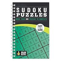 Sudoku: Over 200 Puzzles & Solutions, Easy to Hard Puzzles for Adults, Spiral-Bound (Brain Busters)