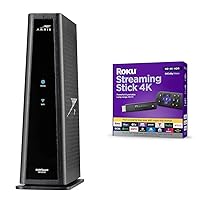 ARRIS Surfboard SBG8300 DOCSIS 3.1 Gigabit Cable Modem & AC2350 Wi-Fi Router | Comcast Xfinity & Roku Streaming Stick 4K | Streaming Device 4K/HDR/Dolby Vision with Roku Voice Remote and TV Controls