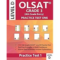 OLSAT Grade 3 (4th Grade Entry) Level D: Practice Test One Gifted and Talented Prep Grade 2 for Otis Lennon School Ability Test