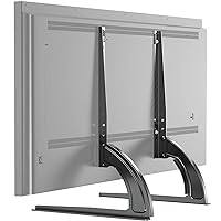 Universal Table Top TV Stand for Most 27-55 Inch LCD LED Flat Screen TVs, Replacement Table Top TV Base with 3-Level Height Adjustment, TV Leg Max VESA 800x400mm, Holds up to 88lbs MU1009