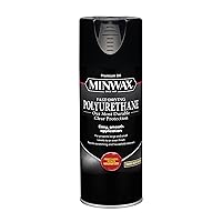 Minwax Fast Drying Polyurethane Spray, Protective Wood Finish, Clear Semi-Gloss, 11.5 oz. Aerosol Can(Packaging May Vary)