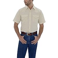 Ely Cattleman Men's Short Sleeve Solid Western Shirt