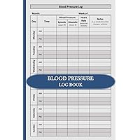Blood Pressure Log Book: Personal Health Journal Notepad to Record, Monitor & Track BP and Heart Rate Readings at Home, 110 Pages, 6