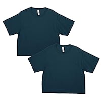 American Apparel Women's Fine Jersey Boxy T-Shirt, Style G102, 2-Pack