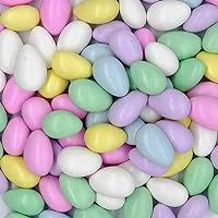 SweetGlob Jordan Almonds Party Colors Hard Candy (2 Pound, Assorted Pastel Colors)