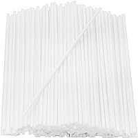 Plastic Lollipop Sticks, Sucker Stick for Cake Pops Making Tools, Cookies, Candy, Chocolate, Party (100 Count, 6