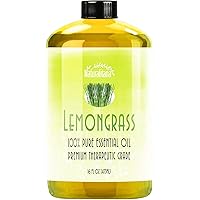 16oz Lemongrass Essential Oil - 100% Pure, Unadulterated Therapeutic Grade Essential Oil for Aromatherapy, Soap, Candles, and More