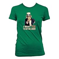 Uncle Sam Get Me a Beer #146 - A Nice Funny Humor Junior Cut Women's T-Shirt