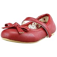 Girls Bow Top Red Strap Flat