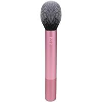 Real Techniques Ultra Plush Blush Makeup Brush, For Loose, Cream, or Pressed Blush, Rosy Glow Cheeks, Fluffy Powder Brush, Aluminum Ferrules, Synthetic Bristles, Vegan & Cruelty Free, 1 Count