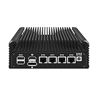 HUNSN Micro Firewall Appliance, Mini PC, OPNsense, VPN, Router PC, Intel Alder Lake-N 12th Gen N200, RJ35, GPIO, TF Slot, HDMI, DP, 4 x 2.5GbE I226-V, 16G DDR5 RAM, 512G SSD