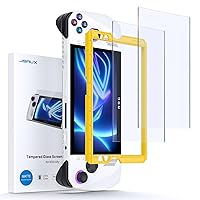 JSAUX ROG Ally Screen Protector 2-Pack, Anti Glare 9H Hardness Tempered Glass Screen Protector with Guiding Frame, 7 inch Anti-Scratch Screen Protector for ASUS ROG Ally Gaming Handheld/MSI Claw A1M