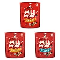 Freeze-Dried Raw Wild Weenies Dog Treats (Bundle of 3, 3.25 oz. Bags) - Beef, Chicken, Lamb