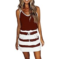 Maxi Dresses for Women 2024 Casual, Women's Fashion Dress Casual Sleeveless Dress Straps Open Back V-Neck Sexy