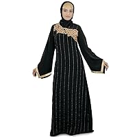 Women's Buy Online Muslim Dress Party Wear Liba Abaya in Black