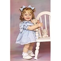 Reborn Baby Dolls Girl 28 inch Realistic Toddler Doll Looks Real Life Baby Doll Soft Silicone Weighted Doll Rooted Hair Cute Newborn Doll Toys for Toddler Girls Age 10+