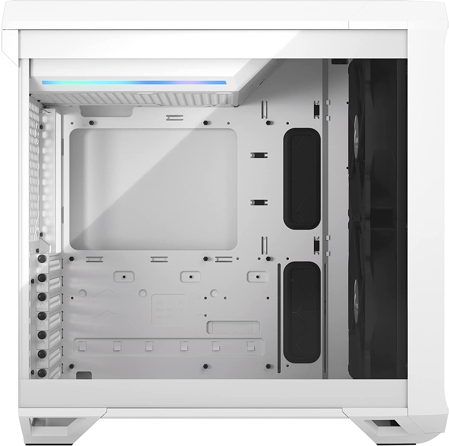 Fractal Design Torrent Compact White TG Clear - Tower - White - Tempered Glass, Steel - 4 x Bay - 2 x 7.09 x Fan(s) Installed - 0 - ATX, EATX, Micro ATX, Mini ITX, SSI CEB Motherboard Supported
