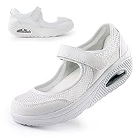 Womens Mesh Walking Shoes Working Nurse Shoes Non-Slip Adjustable Breathable Wedges Slip-on Mary Janes Sneaker Fitness Casual Nursing Orthotic Arthritis,Diabetes,Plantar Fasciitis,Lightweight Shoes