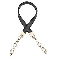 SUPERFINDINGS 1pc Black Imitation Leather Bag Straps 24.6x0.8 inch Purse Replacement Straps Adjustable Crossbody Strap with Alloy Swivel Clasps for Bag Straps Replacement Accessories