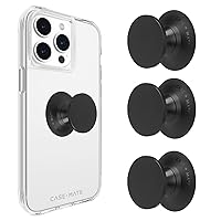 Minis - Phone Grip [3 Pack] Cell Phone Stand - Suction Cup Phone Holder [Removable for Wireless Charging] for iPhone 15 Pro Max/14 Pro Max/13 Pro Max/12 Pro Max/S24 Ultra/Pixel 8 - Black