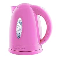 Electric Kettle, Hot Water, Heater 1.7 Liter - BPA Free Fast Boiling Cordless Water Warmer - Auto Shut Off Instant Water Boiler for Coffee & Tea Pot - Pink KP72P