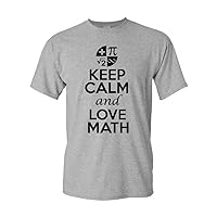 New Keep Calm and Love Math Adult Unisex T-Shirt Tee