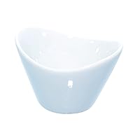 PacknWood 210MMBPEGG - Mini Porcelain Egg Shaped Bowl - White Ceramic Reusable Bowls - Porcelain Soup Cups - 100% Reusable, Microwaveable - (1.1 oz, 2.6