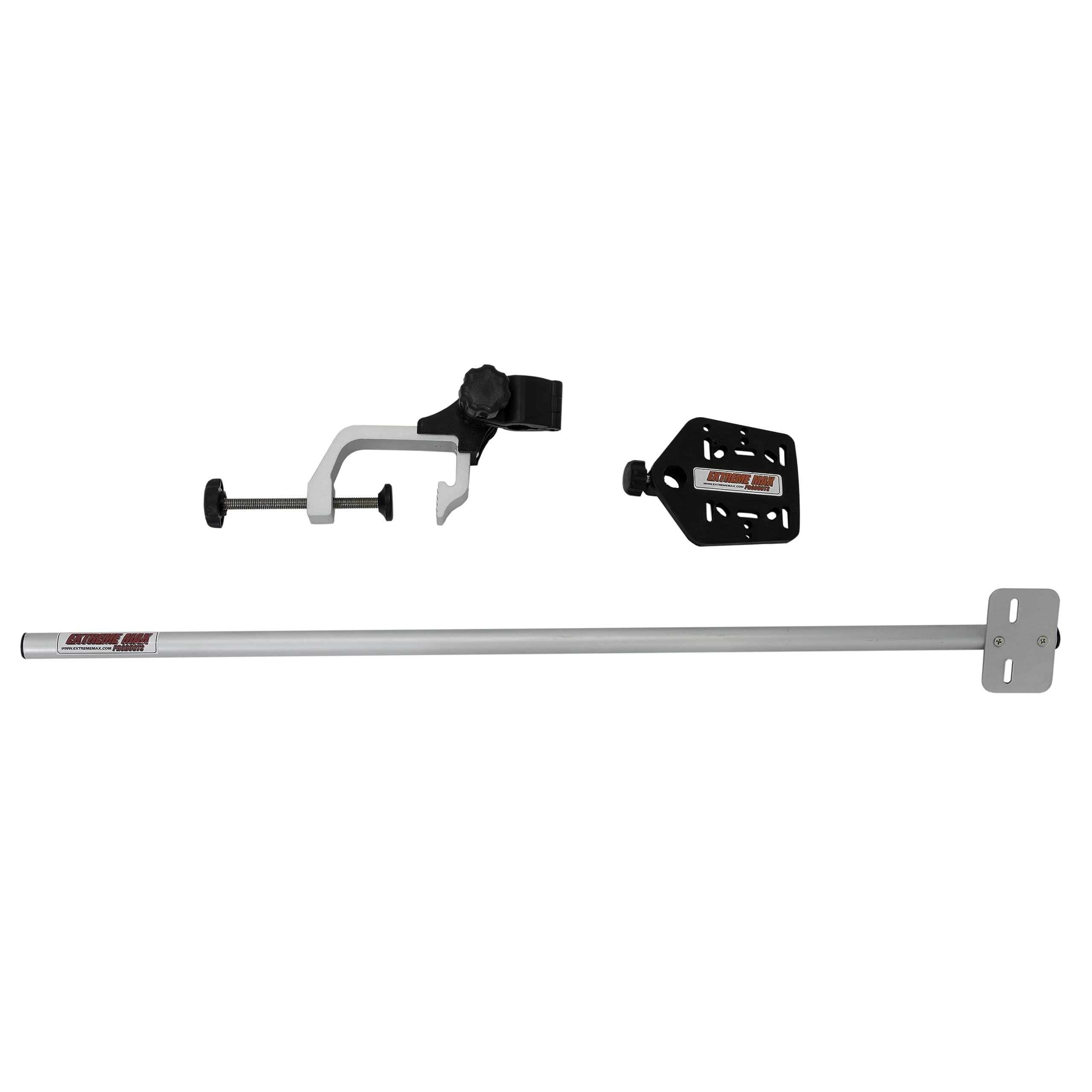 Extreme Max 3006.8647 Clamp-On Universal Transducer Bracket with Fish Finder Mount