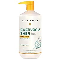 Alaffia EveryDay Shea Conditioner, Moisturizes, Restores and Protects. Made with Fair Trade Shea Butter, Cruelty Free, No Parabens, Vegan, Vanilla Mint 32 Fl Oz