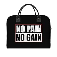 No Pain No Gain Travel Tote Bag Large Capacity Laptop Bags Beach Handbag Lightweight Crossbody Shoulder Bags for Office