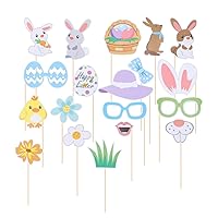 Happyyami 1 Set Easter Bunny Selfie Props Bunny Photo Booth Props for Party Easter Party Supplies Decorations Bunny Birthday Decorations 30. 5 x 21 x 3cm