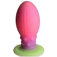 Xeno Egg Glow in The Dark Premium Silicone Egg Adult Sex Toy for Women Men & Couples. Roleplay Egg with Strong Suction Cup and Textured Sides for Stimulation. X-Large