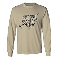 VICES AND VIRTUES Second Amendment American Rights Heart USA Long Sleeve Men's