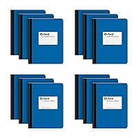Composition Notebook 12 Pack, College Ruled Paper, 7.5 x 9.75 Inches, 80 Sheets, Blue Covers (63742)