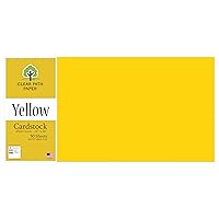 Yellow Cardstock - 12 x 24 inch - 65Lb Cover - 50 Sheets - Clear Path Paper