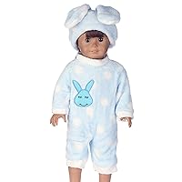 Rabbit Reborn Doll Clother, 18in Doll Pajamas Accessory Doll Sleepwear Baby Doll Clothe Compatible with 18-Inch-Dolls Outfits Christmas Birthday Gift for Little Girls