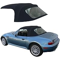 Sierra Auto Tops Convertible Top Replacement for BMW 1996-2002 Z3, Sun-Fast Canvas, Black, Plastic Window