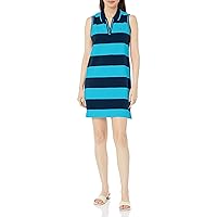 Nautica Women's Sleeveless Rugby Stripe Polo Dress