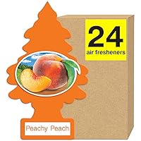 LITTLE TREES Air Fresheners Car Air Freshener. Hanging Tree Provides Long Lasting Scent for Auto or Home. Peachy Peach, 24 Air Fresheners