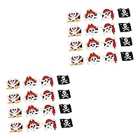 BESTOYARD 32 Pcs Pirate Soft Rubber Ring Children's Ring Ring Halloween Finger Rings Pirate Party Supplies Kids Halloween Party Pirate Rings Pvc Jewelry European and American