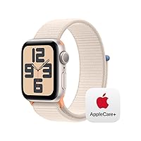 Apple Watch SE GPS 40mm Starlight Aluminum Case with Starlight Sport Loop with AppleCare+ (2 Years)
