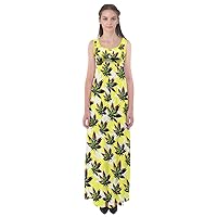 CowCow Womens Summer Tank Dress Marijuana Cannabis Leaf Plant Marihuana Leaves Party Empire Waist Maxi Dress, XS-5XL