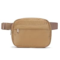 MAXTOP Belt Bag Fanny Packs for Women Men with Adjustable Strap Fashion Waist Pack Mini Crossbody Bag for Yoga Workout Running Traveling Gym Brown