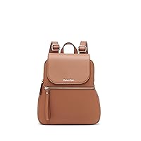 Calvin Klein Reyna Novelty Key Item Flap Backpack, Core Caramel