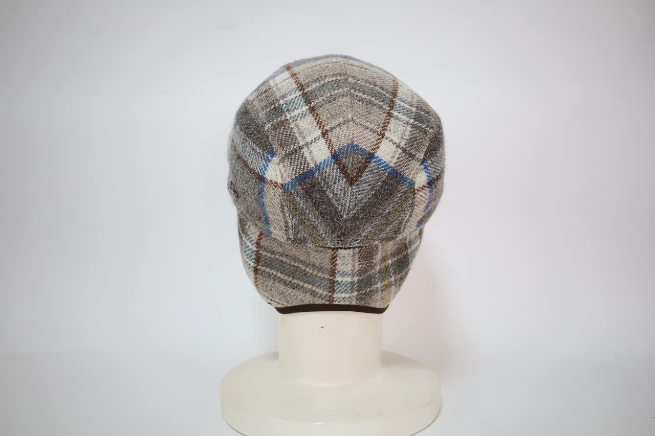 Gottmann 2696521 Men's Hunting, Large Size, Autumn/Winter, With Ear Flaps, Wool, Beige, Checkered, Ear Flaps