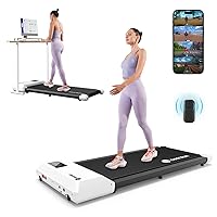 Walking Pad 2 in 1 Under Desk Treadmill, 2.5HP Low Noise Walking Pad Running Jogging Machine with Remote Control for Home Office, Lightweight Portable Desk Treadmill Installation Free
