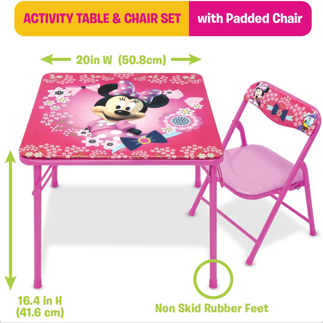 Jakks Pacific Minnie Mouse Table Blossoms & Bows Jr. Activity Set with 1 Chair