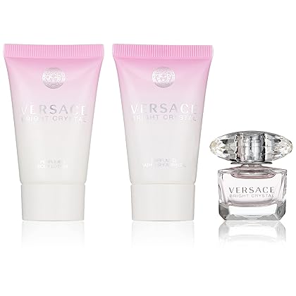 Versace Versace Bright Crystal By Versace for Women - 3 Pc Gift Set 5ml Edt Splash, 2x25ml Shower Gel, Body, 3count